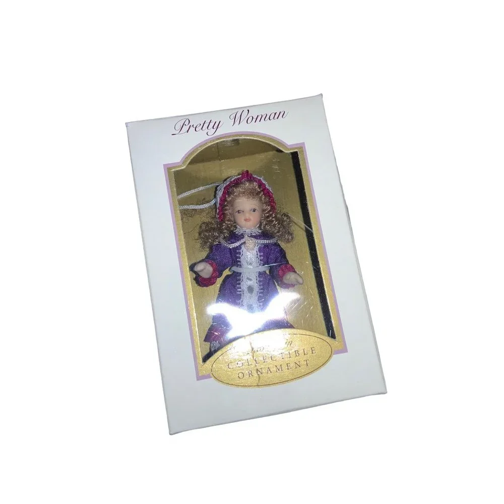 Pretty Women Porcelain Collectible 4 Inch Doll Ornament - Picture 9 of 11
